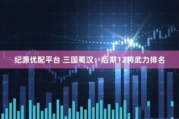 纪源优配平台 三国蜀汉：后期12将武力排名