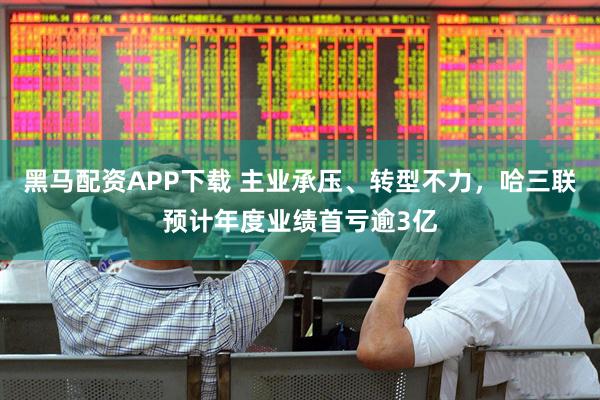 黑马配资APP下载 主业承压、转型不力，哈三联预计年度业绩首亏逾3亿