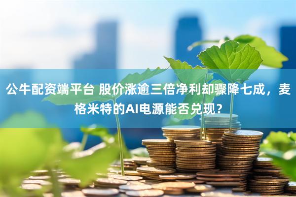 公牛配资端平台 股价涨逾三倍净利却骤降七成，麦格米特的AI电源能否兑现？